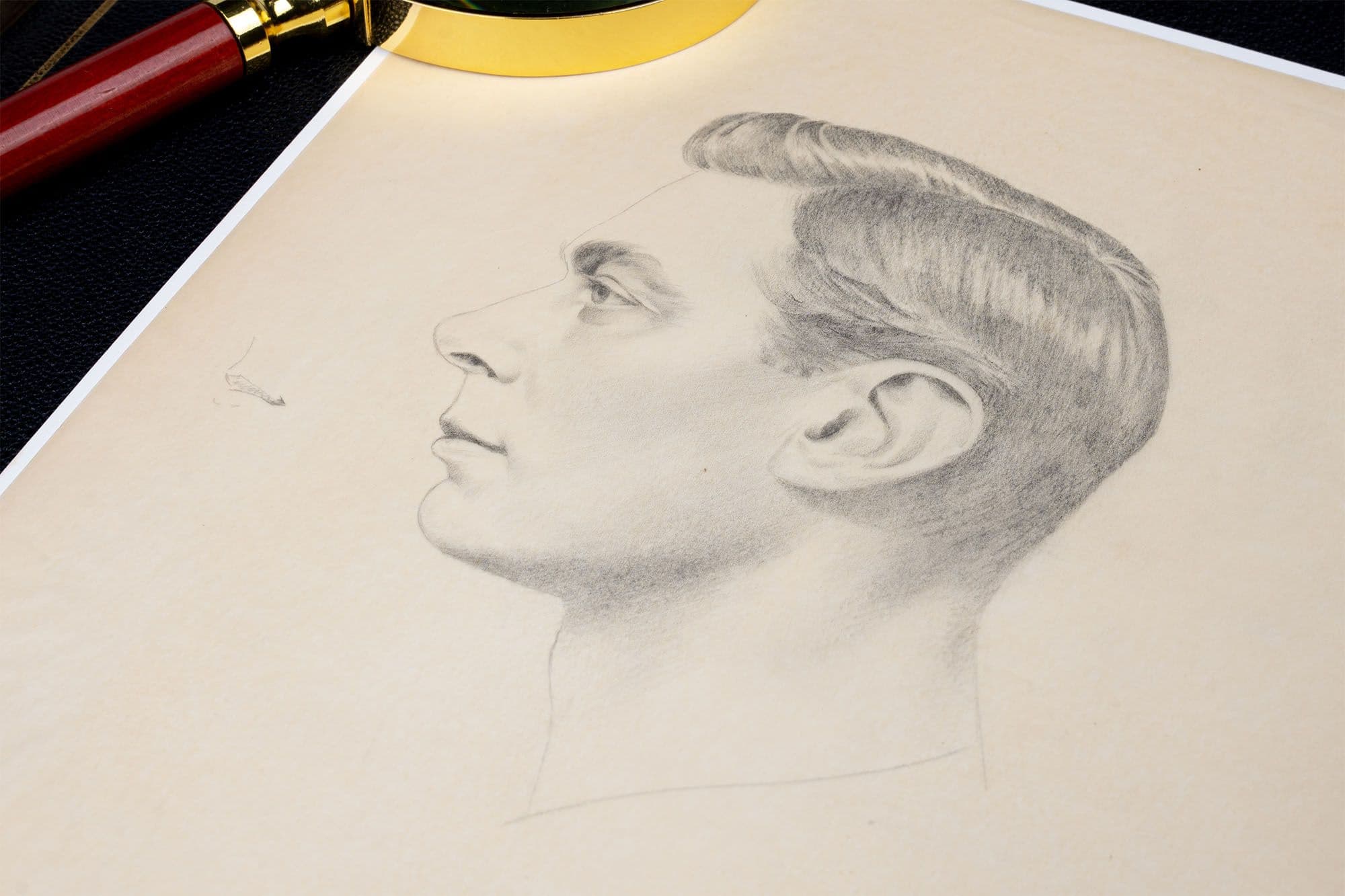 C.1937 pencil sketch of King George VI by Edmund Dulac